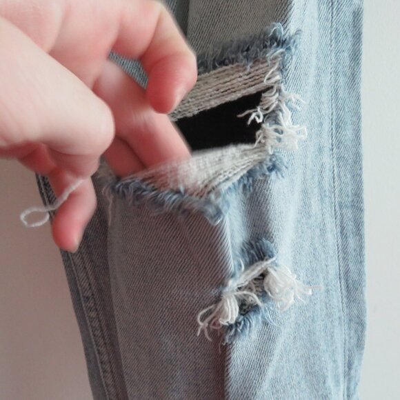 RE/DONE High Rise Stove Pipe Straight Leg Jeans Lived in Light Wash - Size 27 - Picture 8 of 14